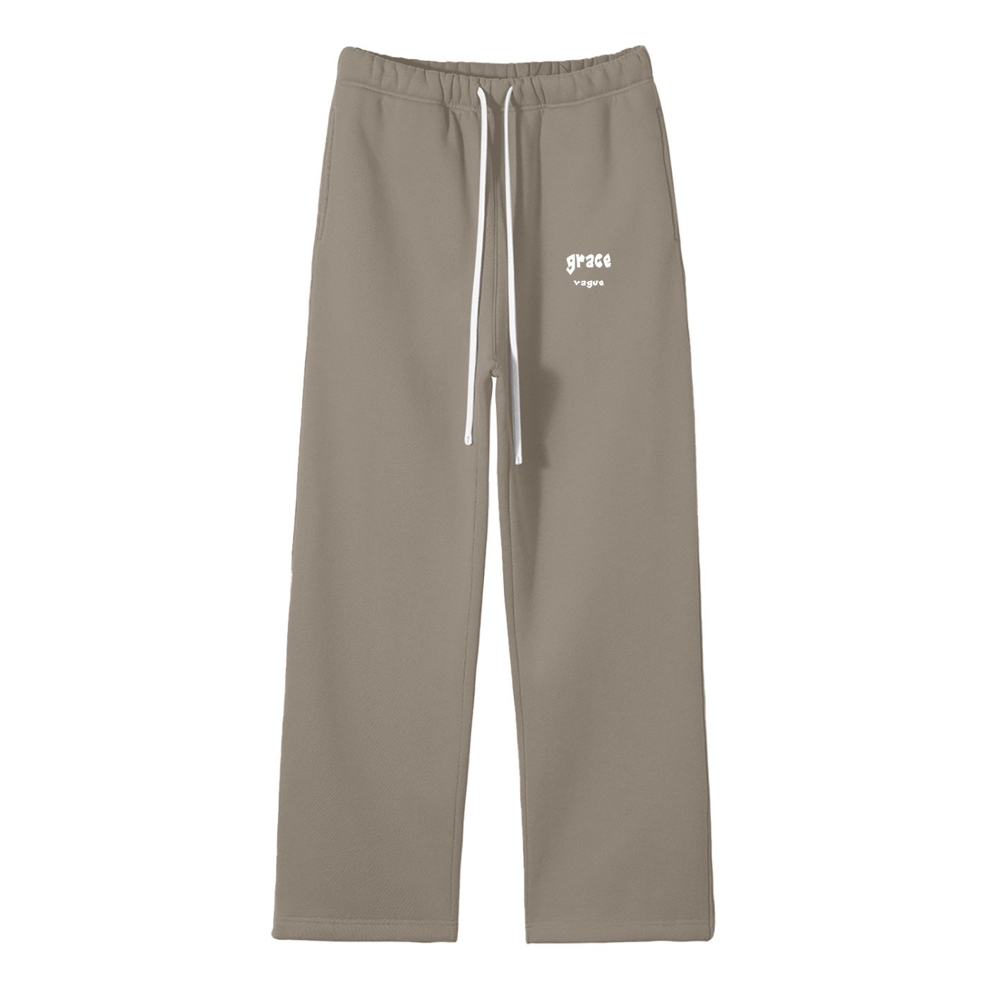 Unisex Solid Color Fleece Straight Leg Pants