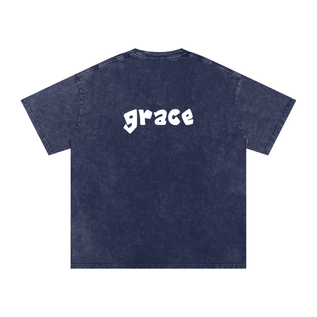 Snow Washed Oversized Cotton T-Shirt