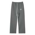 Unisex Solid Color Fleece Straight Leg Pants