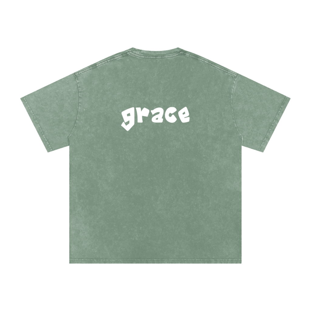 Snow Washed Oversized Cotton T-Shirt