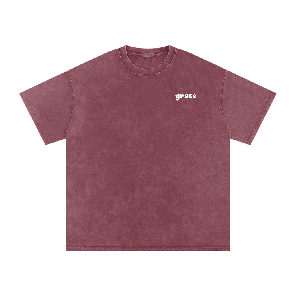 Snow Washed Oversized Cotton T-Shirt