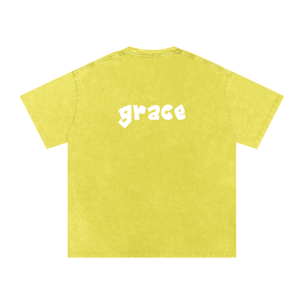 Snow Washed Oversized Cotton T-Shirt