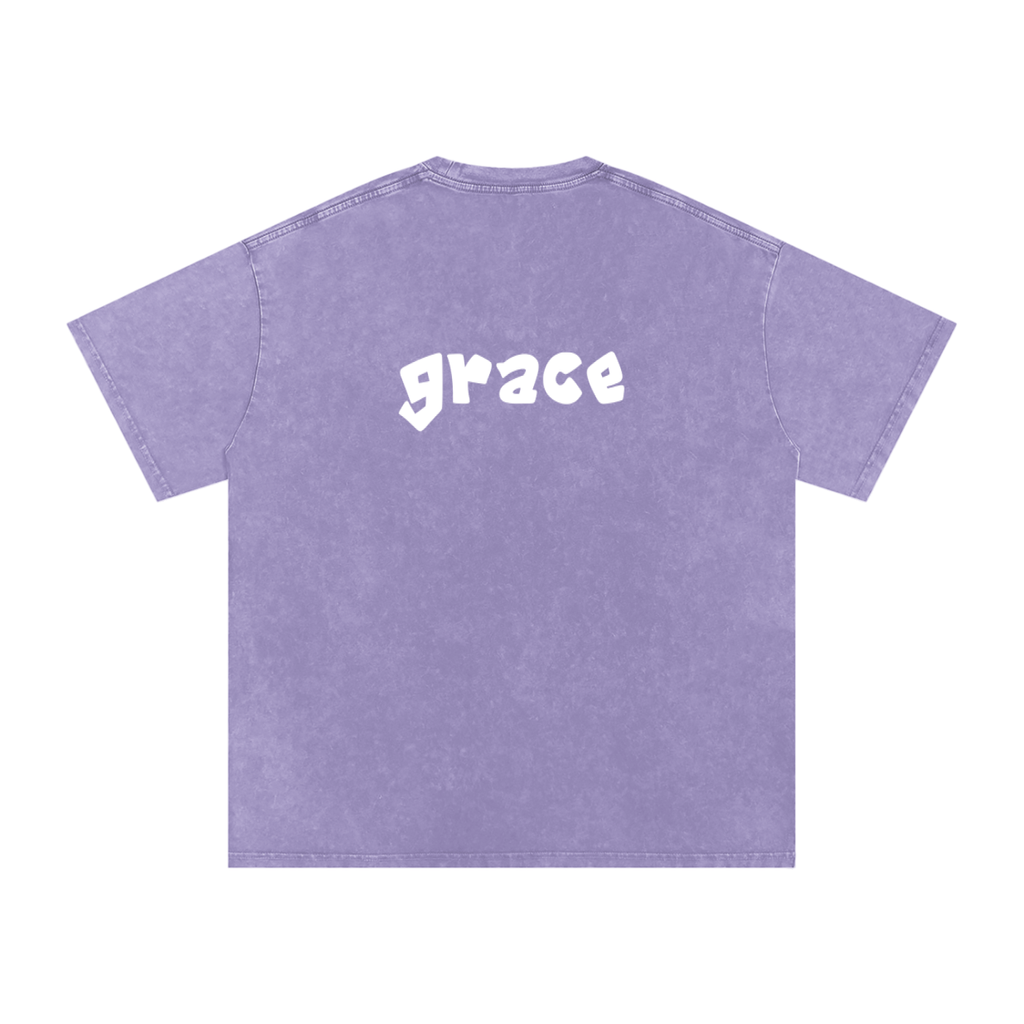 Snow Washed Oversized Cotton T-Shirt