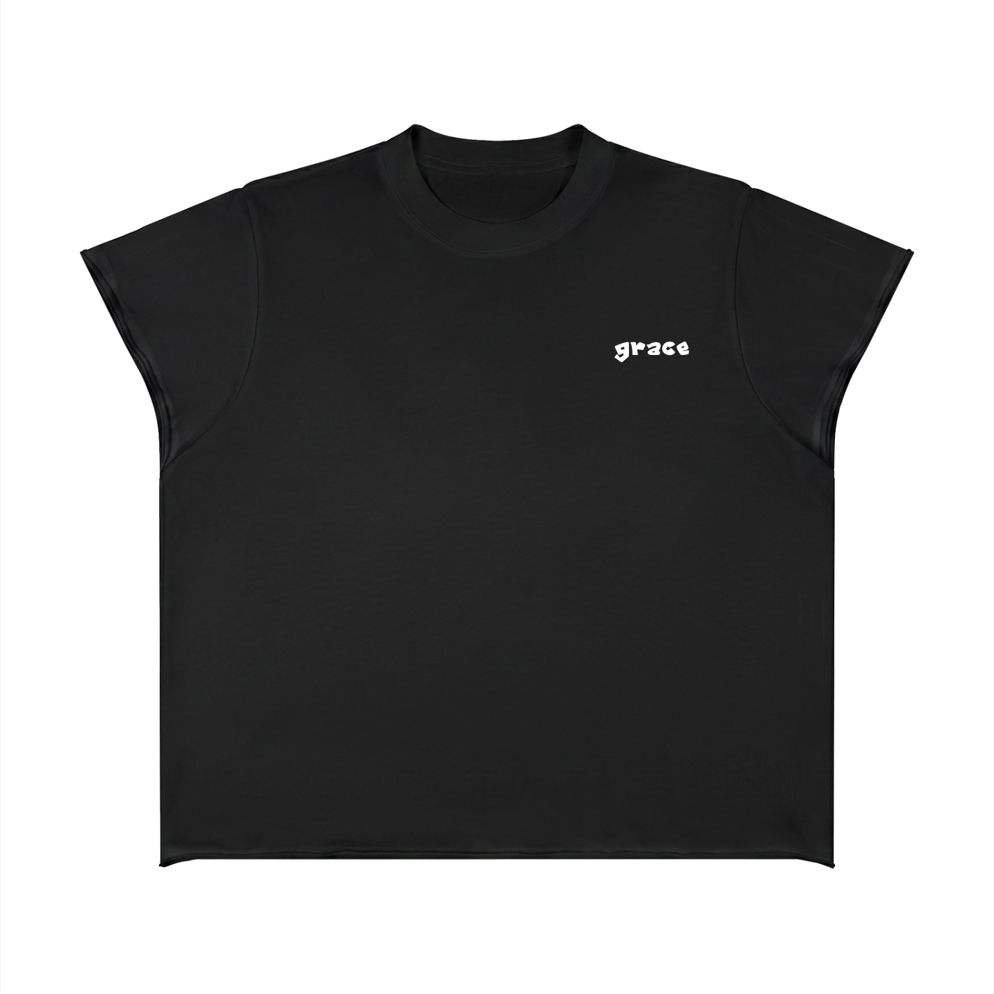 Unisex Boxy Raw Edge T-Shirt