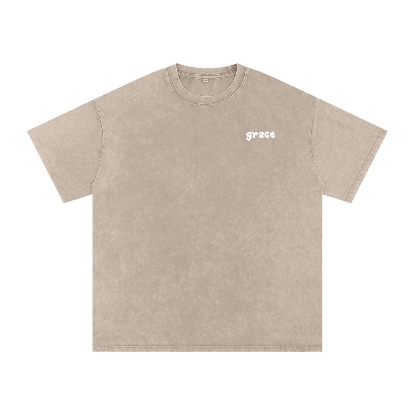 Snow Washed Oversized Cotton T-Shirt