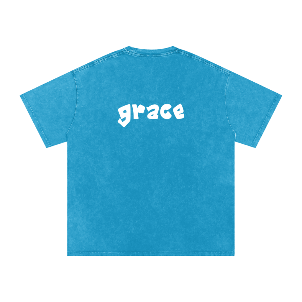 Snow Washed Oversized Cotton T-Shirt