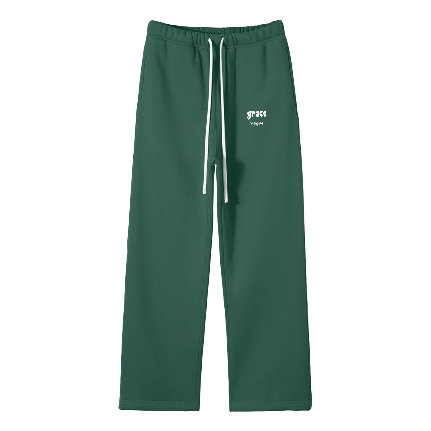 Unisex Solid Color Fleece Straight Leg Pants