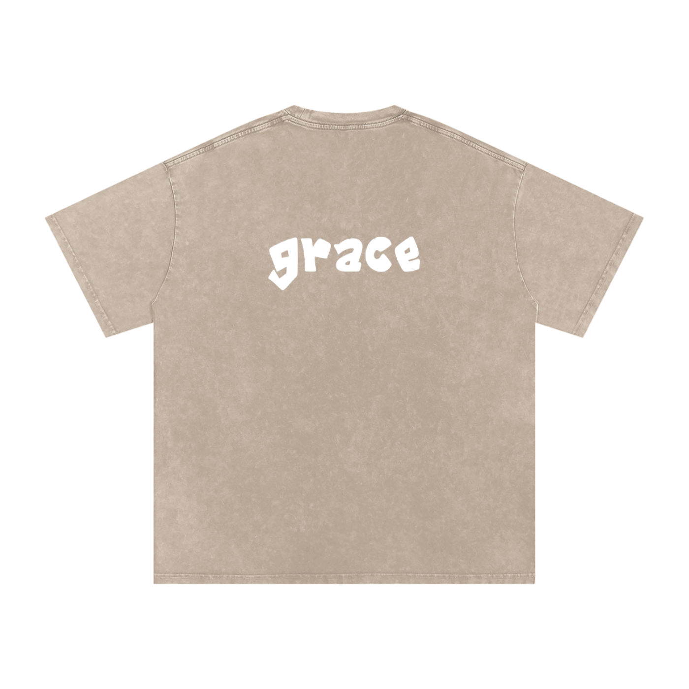 Snow Washed Oversized Cotton T-Shirt