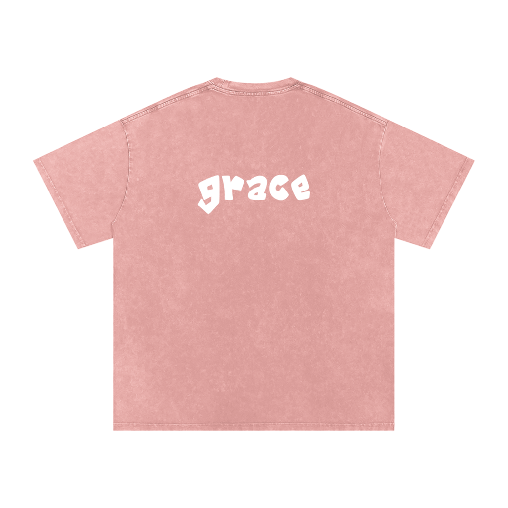 Snow Washed Oversized Cotton T-Shirt