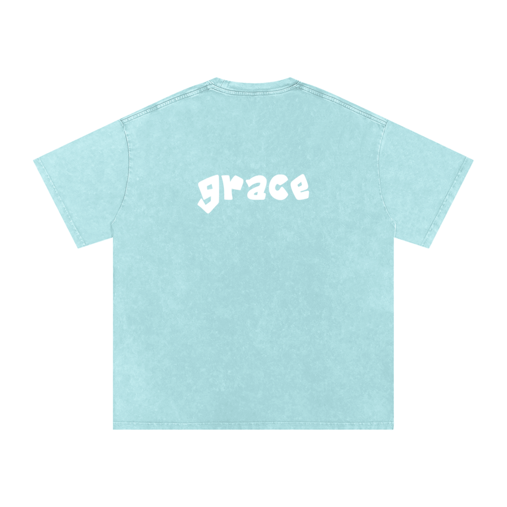 Snow Washed Oversized Cotton T-Shirt