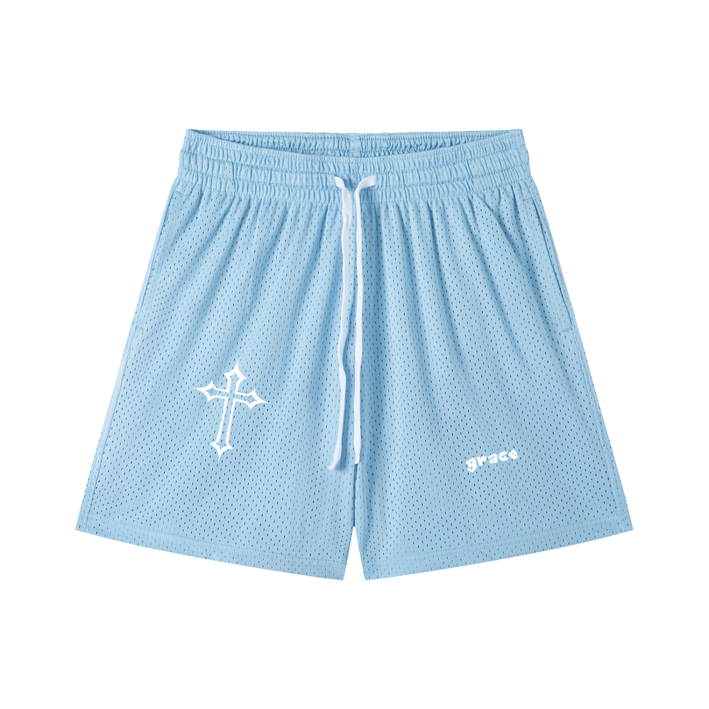 Mesh Drawstring Shorts